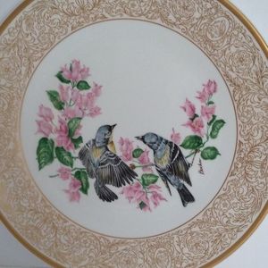 Woodland Birds Of America By BOEHM Parula Warbler With Bougainvillea Plate